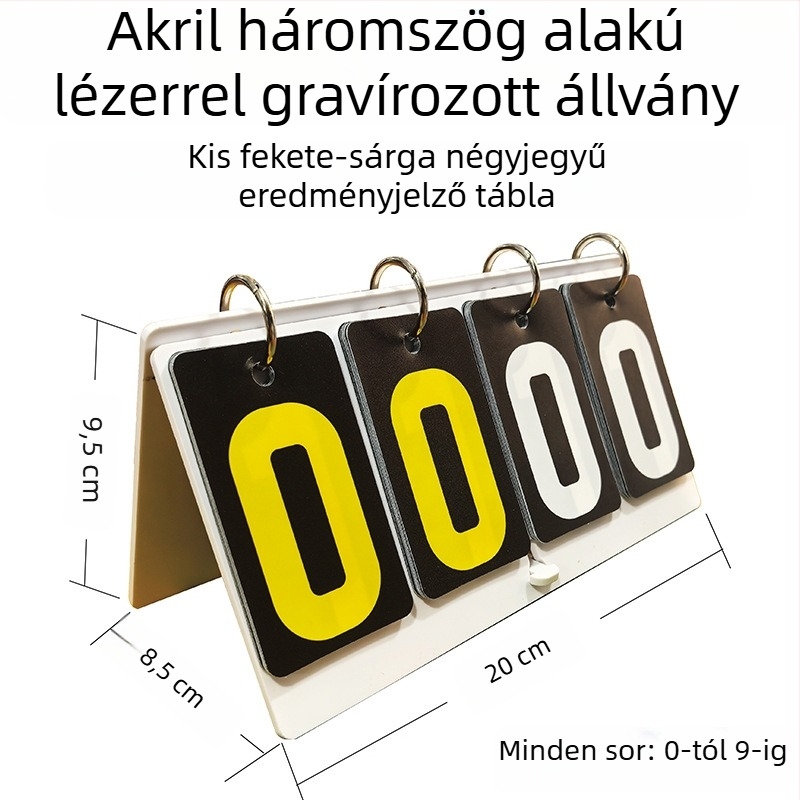 Pontozó tábla - PVC anyag; testreszabható; alkalmas asztali tenishez és biliárdhoz; Jade valley márka