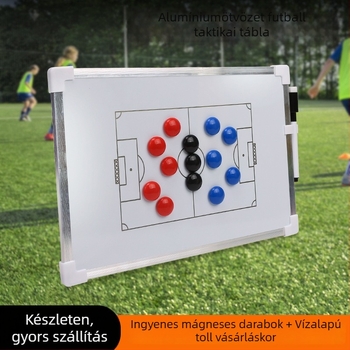 Neli alumíniumötvözet mágneses futball taktikai tábla, falra szerelhető edző eszköz futballhoz, testreszabási lehetőséggel