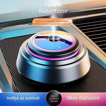 Autó aromaterápiás diffúzor, fémes kivitel, elektronikus permetezés — Hanna