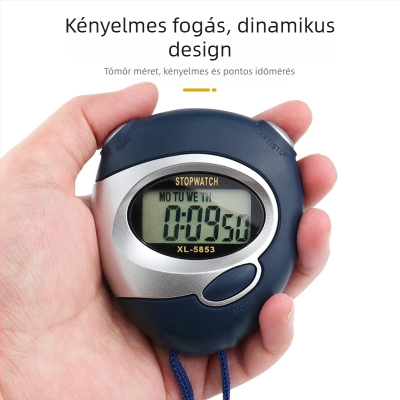 Record Work Digitális kézi stopper sportidőméréshez – sportversenyek időmérése, digitális időzítő, felhatalmazott magán-márka