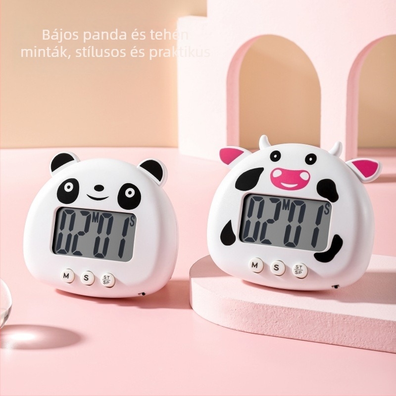 Rajzfilm időmérő diákoknak és gyerekeknek — LCD kijelző, elektronikus működés, akkumulátoros táplálás, kronográf