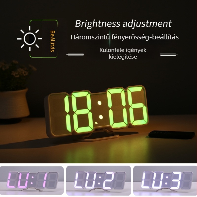 Li&Tai ébresztőóra, LED számlapos kijelző, hőmérő, örök naptár, visszaszámlálás, páratartalom-mérés