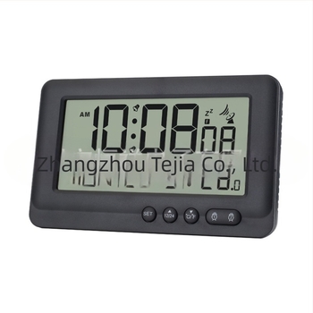 Rádióvezetésű LCD ébresztőóra hőmérővel, örökös naptárral és ébresztő funkcióval