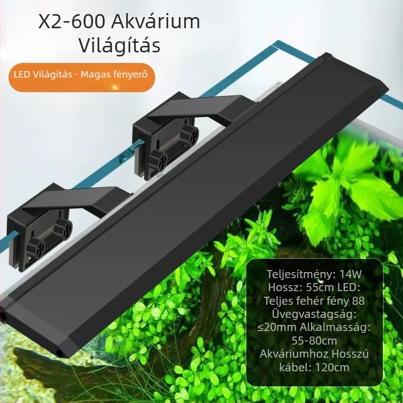 LED akváriumi csíptetős lámpa - műanyag test, világítás, márka Small cylinder, tömeg 300–500 g