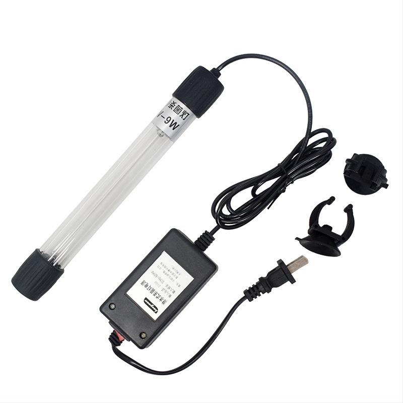 Merülő UV fertőtlenítő lámpa akvariumhoz — kvarccső, 5W/7W/9W/11W, fertőtlenítés és sterilizálás, 0,5 kg