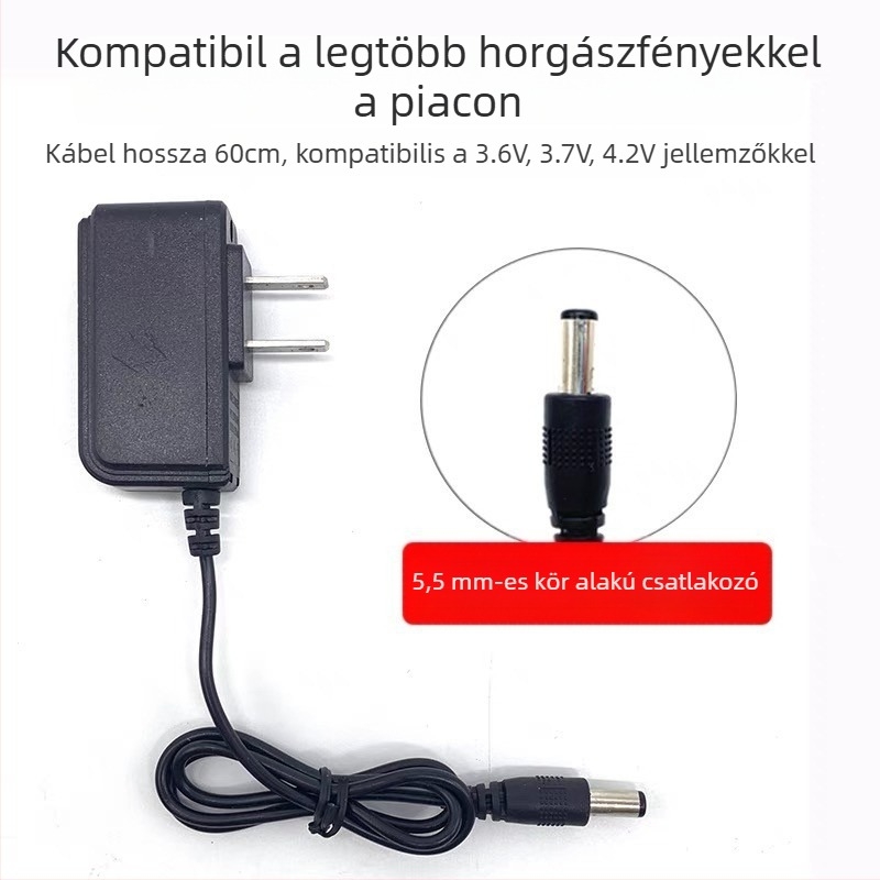 Fejlámpa töltő 1–3 kimenettel, kézi hajtású, újratölthető, műanyag test, alkalmas búvárkodásra, túrázásra és kempingezésre