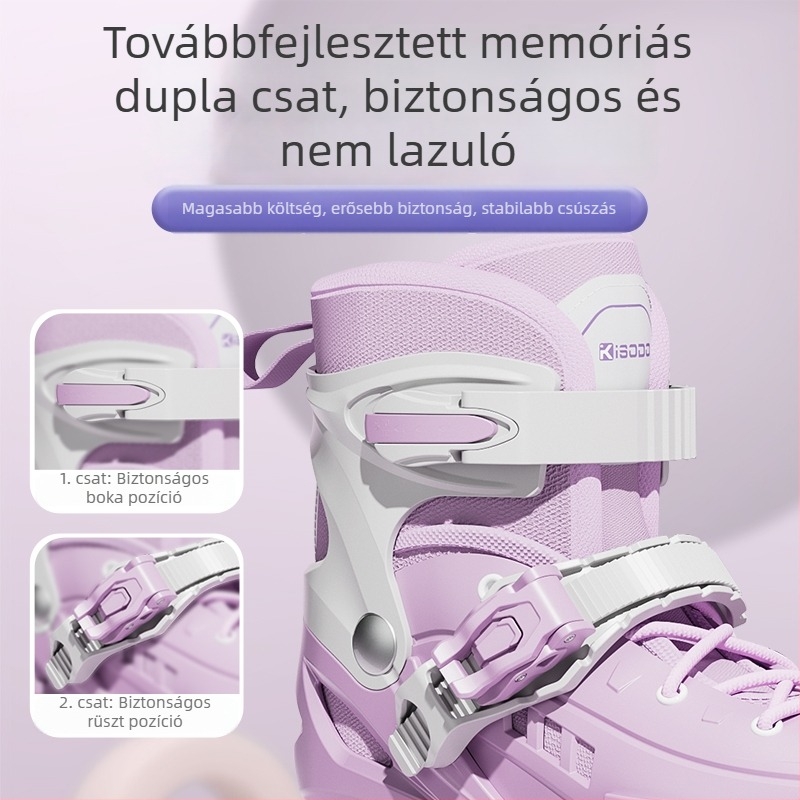 Gyerekeknek szóló állítható inline korcsolyák fiúknak és lányoknak, 3-12 éveseknek