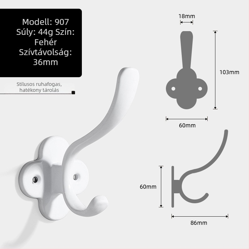 Delfin alakú ruhakapó alumínium ötvözetből, modern minimalista stílusú gardróbhoz, modellek 907–909, felületi bevonat spray festéssel, Jian Hao