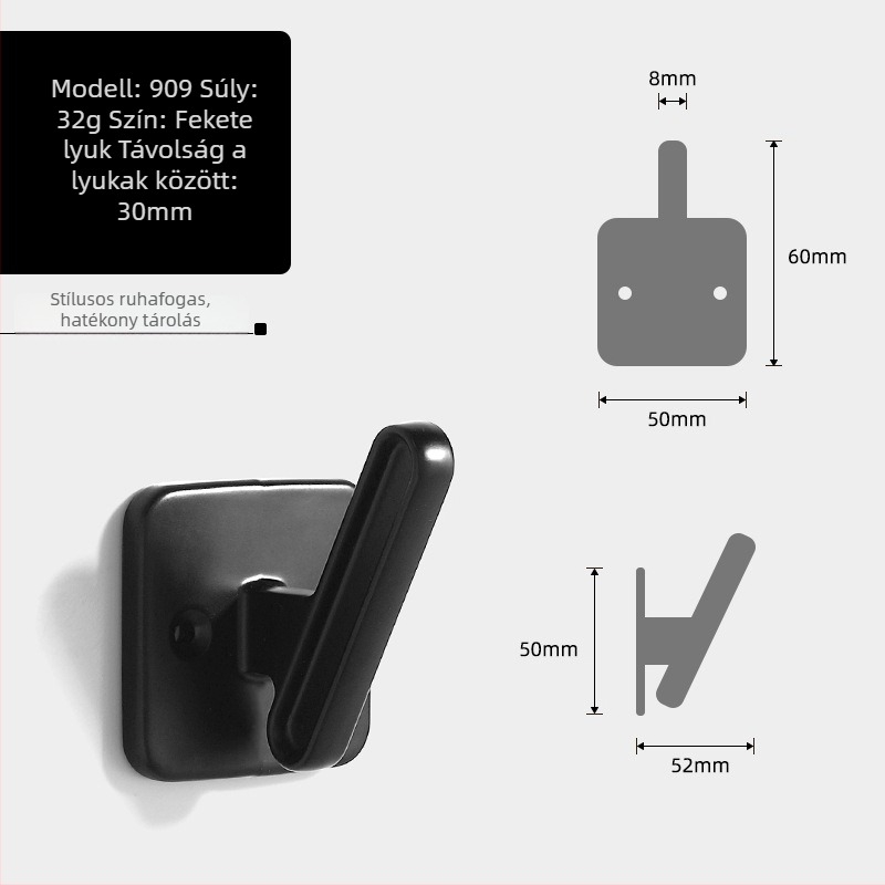 Delfin alakú ruhakapó alumínium ötvözetből, modern minimalista stílusú gardróbhoz, modellek 907–909, felületi bevonat spray festéssel, Jian Hao