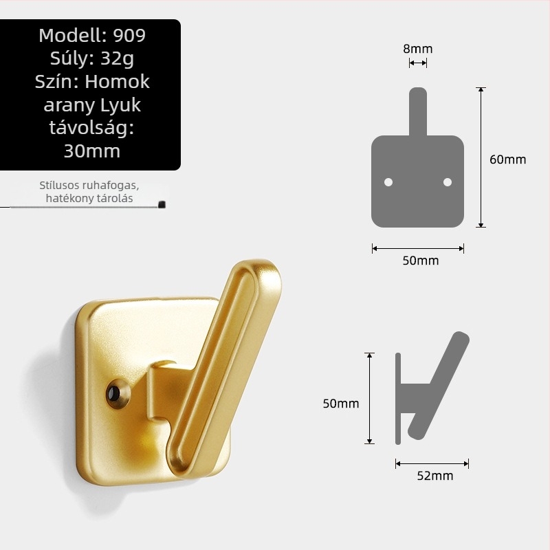 Delfin alakú ruhakapó alumínium ötvözetből, modern minimalista stílusú gardróbhoz, modellek 907–909, felületi bevonat spray festéssel, Jian Hao