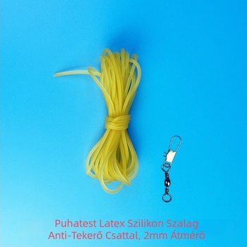 Tenisz elasztikus kötél, 2 mm átmérőjű, tömör latex, magas rugalmasság, hosszok 4/6/8 m