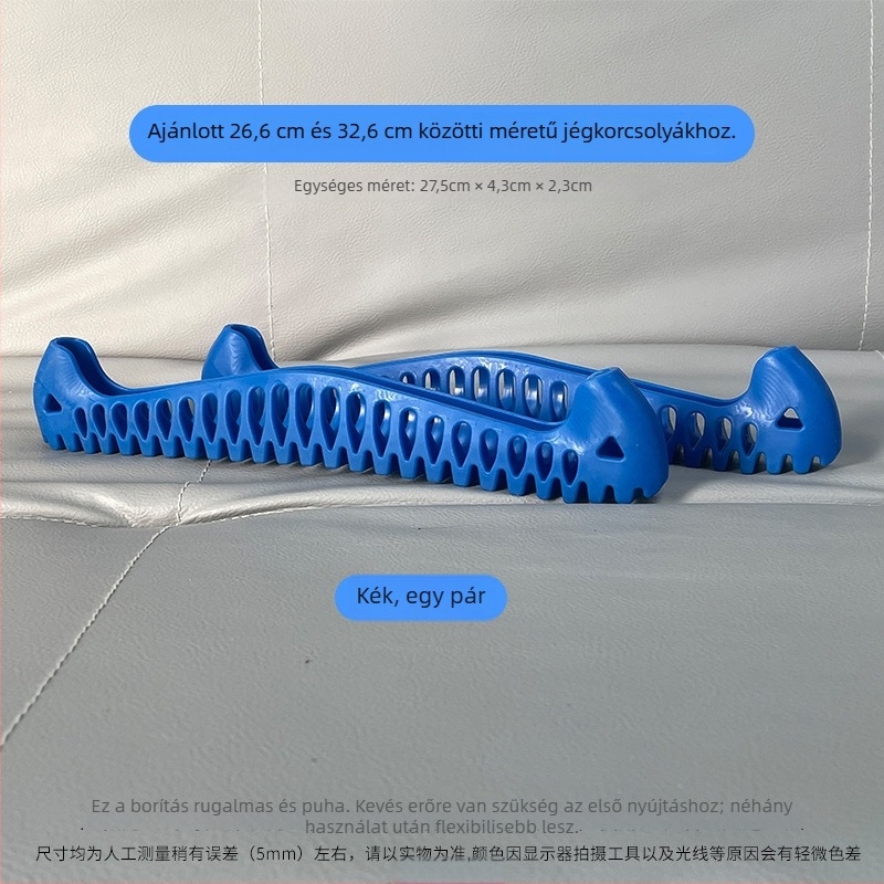 Műkorcsolya pengetakaró – rugalmas, puha védő, Stepper márka, műanyag burkolat, pengéjének hossza 275 mm