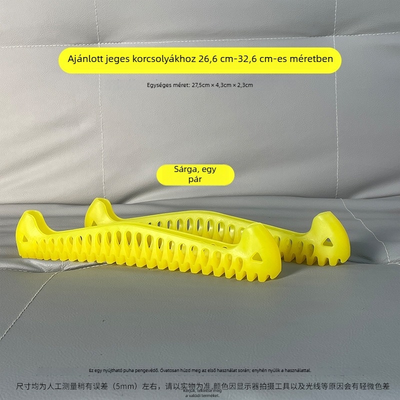 Műkorcsolya pengetakaró – rugalmas, puha védő, Stepper márka, műanyag burkolat, pengéjének hossza 275 mm