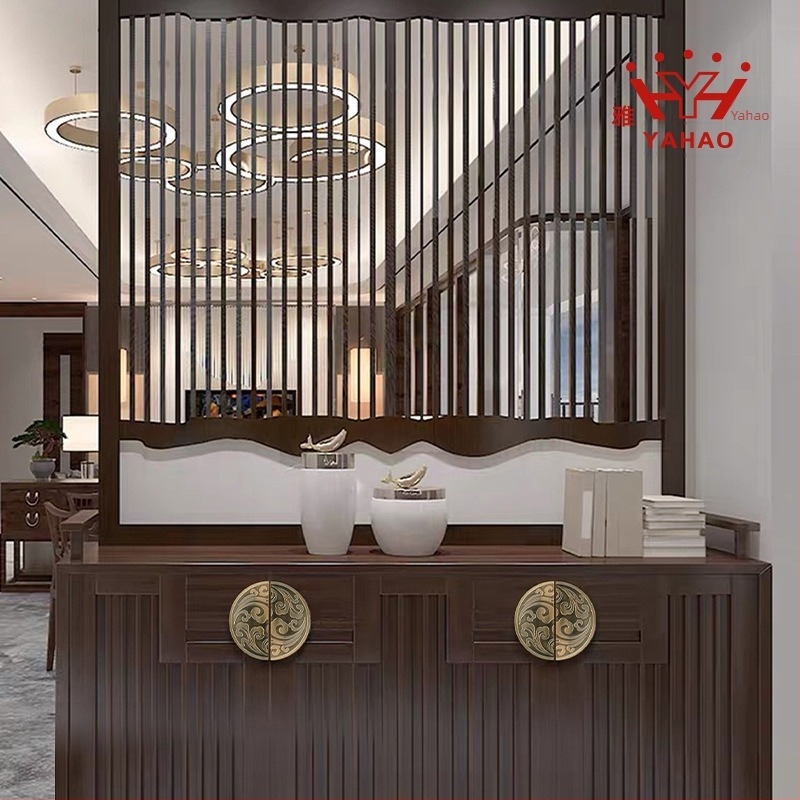 Szekrényfogantyú egylyukú, kínai stílusú, cinkötvözet, elektroplattázott, modell 8371