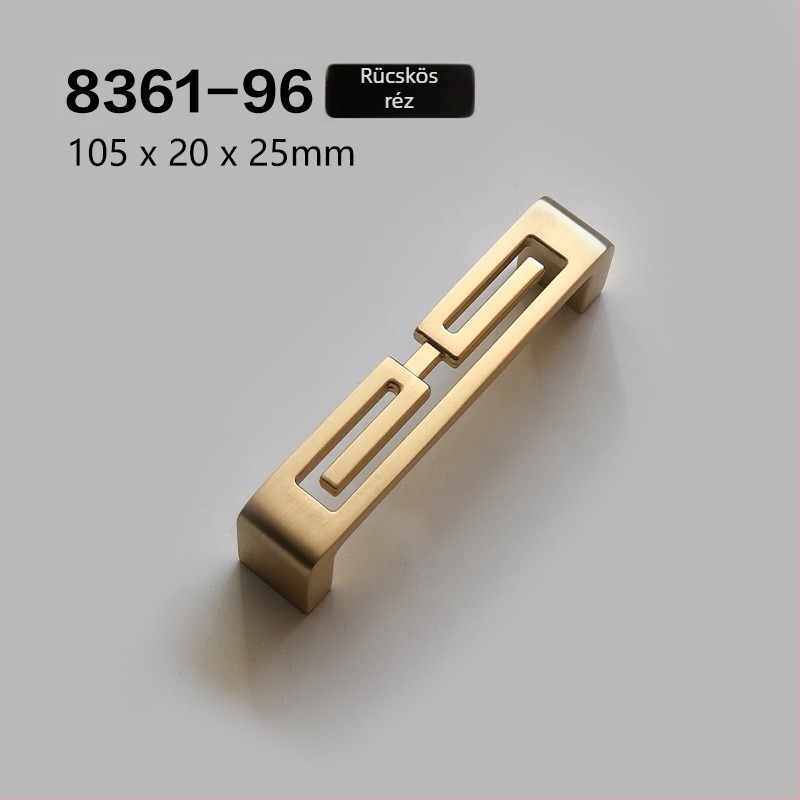 Szekrényfogantyú egylyukú, kínai stílusú, cinkötvözet, elektroplattázott, modell 8371