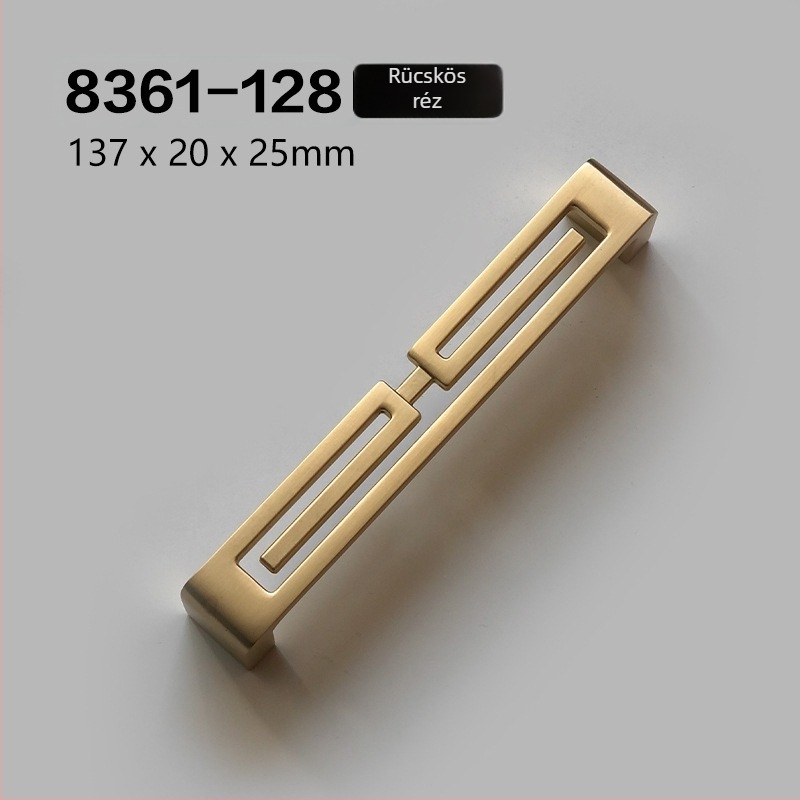 Szekrényfogantyú egylyukú, kínai stílusú, cinkötvözet, elektroplattázott, modell 8371