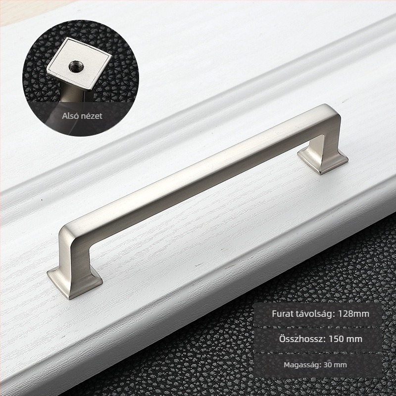 Szekrényajtó fogantyú (modern minimalista stílus, cinkötvözet, elektroplatírozás, modell PZ6604, ajtókhoz és fiókokhoz)