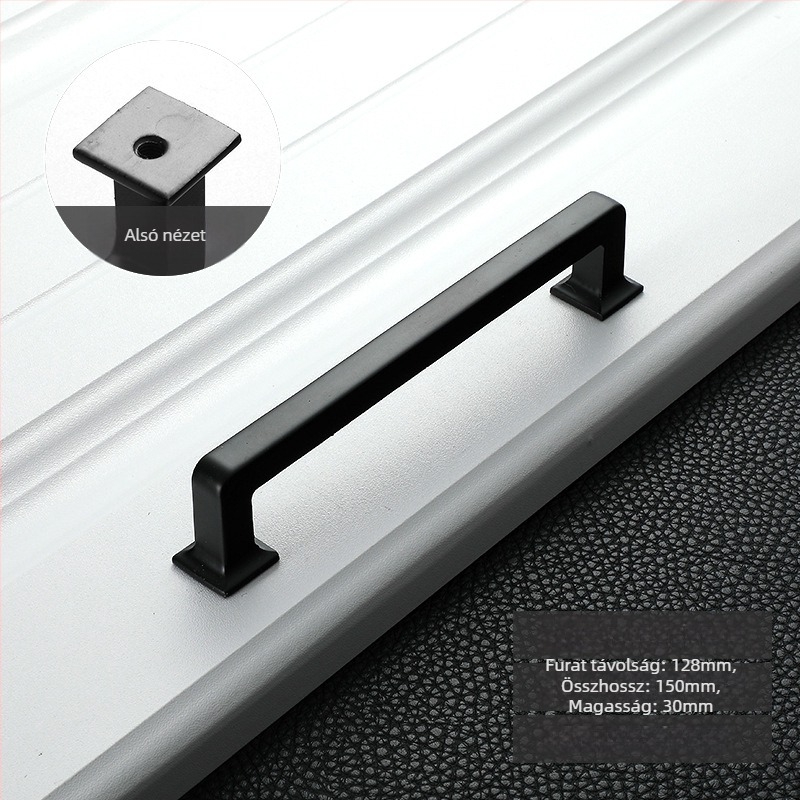 Szekrényajtó fogantyú (modern minimalista stílus, cinkötvözet, elektroplatírozás, modell PZ6604, ajtókhoz és fiókokhoz)