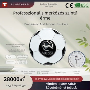 Futballbírók érme dobó eszköze – mérkőzés sorsolásához használt érme, futball-edzéshez való segédeszköz