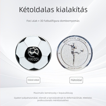 Futballbírók érme dobó eszköze – mérkőzés sorsolásához használt érme, futball-edzéshez való segédeszköz