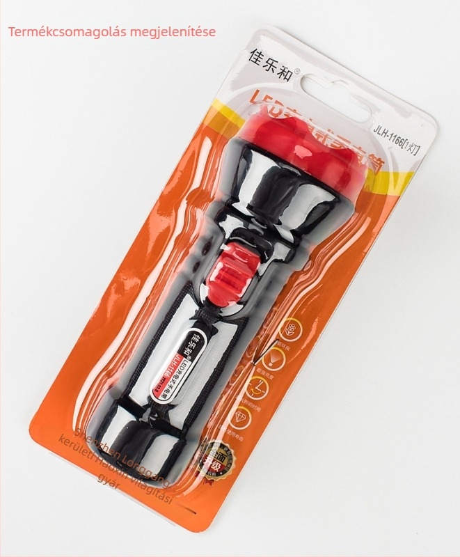 LED vészfény zseblámpa kézi töltéssel, 100–240 lm, 1 W, 400 mAh, ABS ház