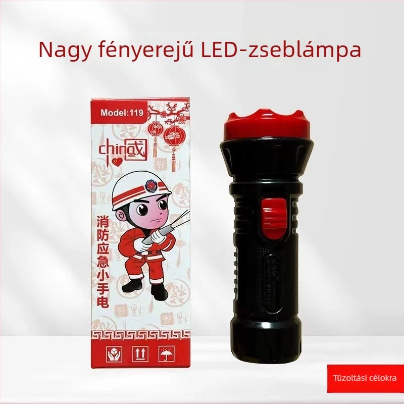 LED vészfény zseblámpa kézi töltéssel, 100–240 lm, 1 W, 400 mAh, ABS ház