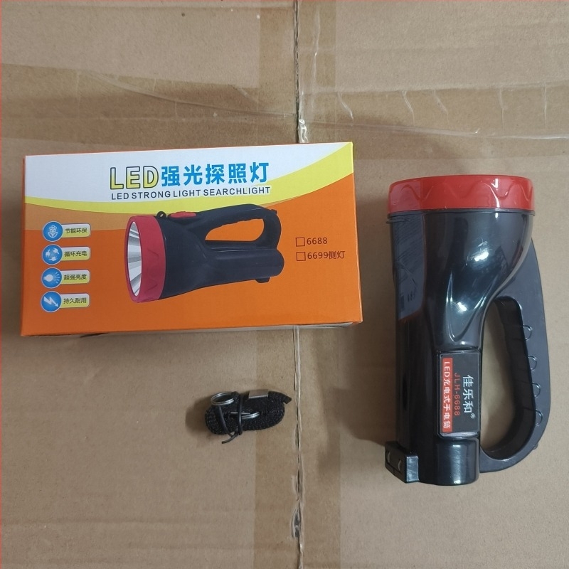 LED vészfény zseblámpa kézi töltéssel, 100–240 lm, 1 W, 400 mAh, ABS ház