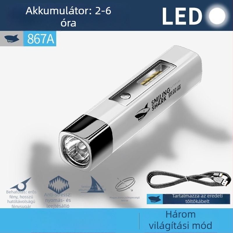 Kültéri ABS műanyag zseblámpa, hordozható LED világítás, ultra fényes mini kempinglámpa fix fókuszú