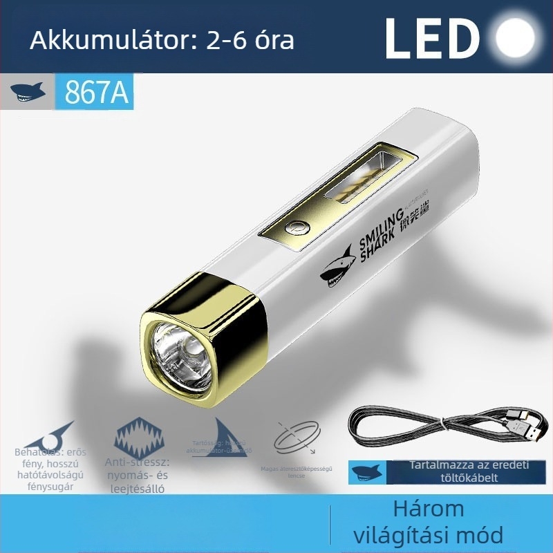Kültéri ABS műanyag zseblámpa, hordozható LED világítás, ultra fényes mini kempinglámpa fix fókuszú