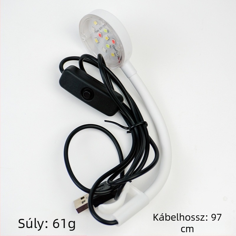 AKVÁRIUM LED LÁMPA USB, PVC egyenes test, dekoratív világítás, 3W