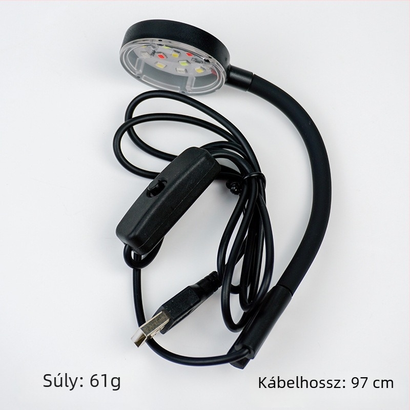 AKVÁRIUM LED LÁMPA USB, PVC egyenes test, dekoratív világítás, 3W