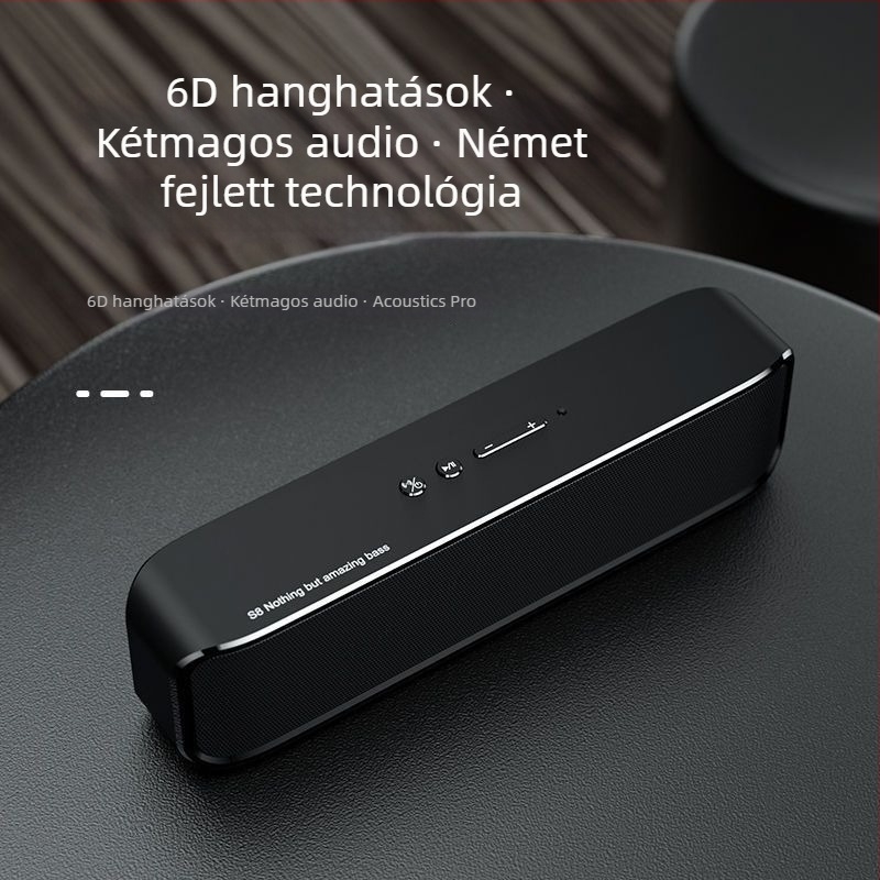 S8 Bluetooth hangsugó asztali számítógépekhez, kiváló hangminőség és mély basszus