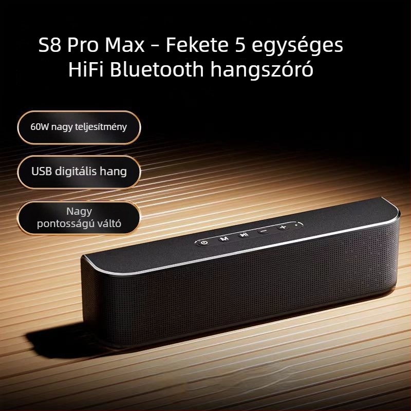 S8 Bluetooth hangsugó asztali számítógépekhez, kiváló hangminőség és mély basszus