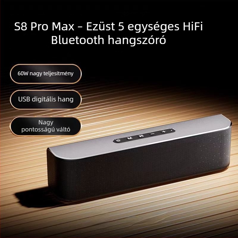 S8 Bluetooth hangsugó asztali számítógépekhez, kiváló hangminőség és mély basszus