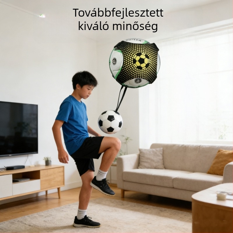 Iskolások számára készült futball-labda kontroll és cselezés edzőfelszerelése, visszapattanó edzőeszköz