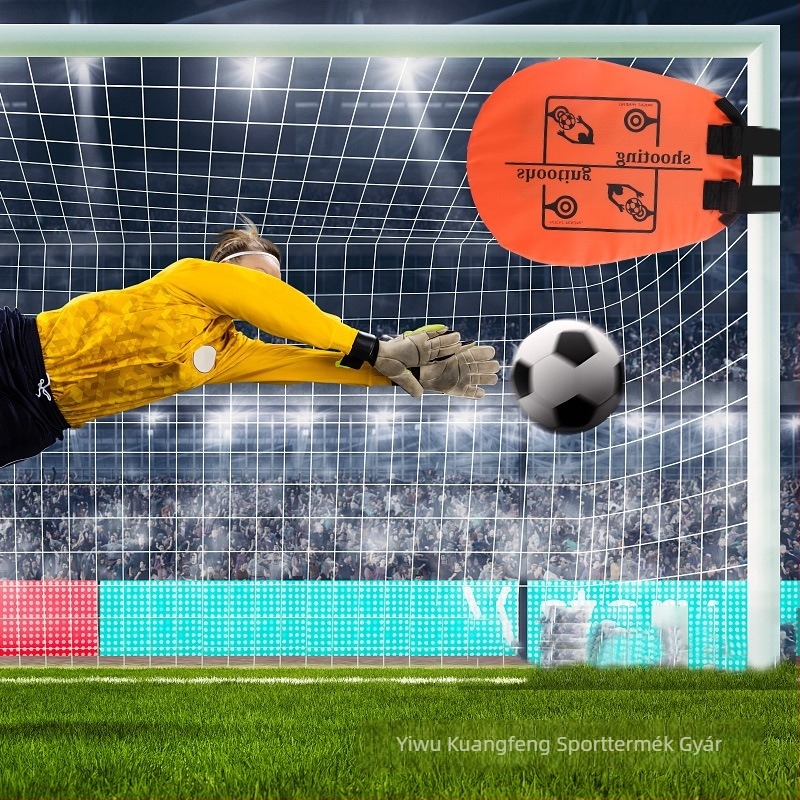 Futball edzés célháló visszaverő felülettel lövések gyakorlásához
