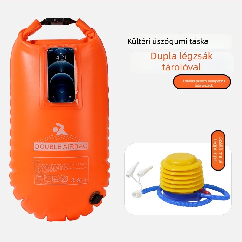 Kétlégzsákos úszótáska, vízálló sporttáska, PVC, koreai stílus, logó nyomtatás, Rainguard, kapacitás 5-15-20