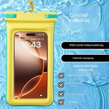 ERGR PVC vízálló telefontok – érintőképernyő-kompatibilis, 3L kapacitás, uniszex, szabadidőre, búvárkodásra, strandra és fotózásra