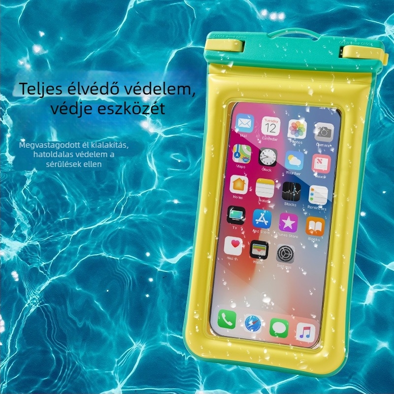 ERGR PVC vízálló telefontok – érintőképernyő-kompatibilis, 3L kapacitás, uniszex, szabadidőre, búvárkodásra, strandra és fotózásra