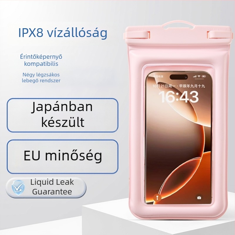 ERGR PVC vízálló telefontok – érintőképernyő-kompatibilis, 3L kapacitás, uniszex, szabadidőre, búvárkodásra, strandra és fotózásra