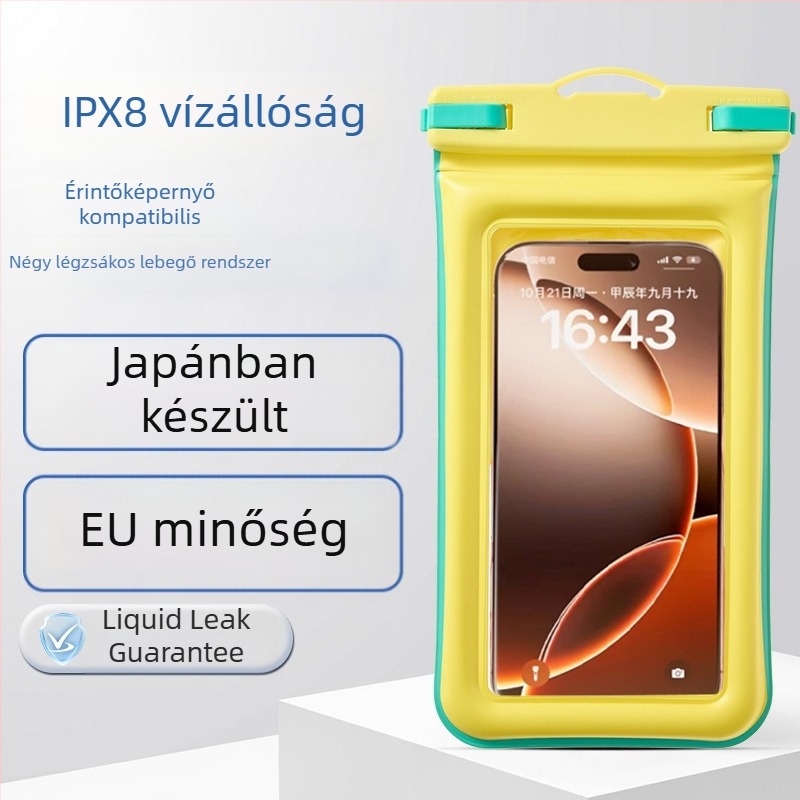 ERGR PVC vízálló telefontok – érintőképernyő-kompatibilis, 3L kapacitás, uniszex, szabadidőre, búvárkodásra, strandra és fotózásra