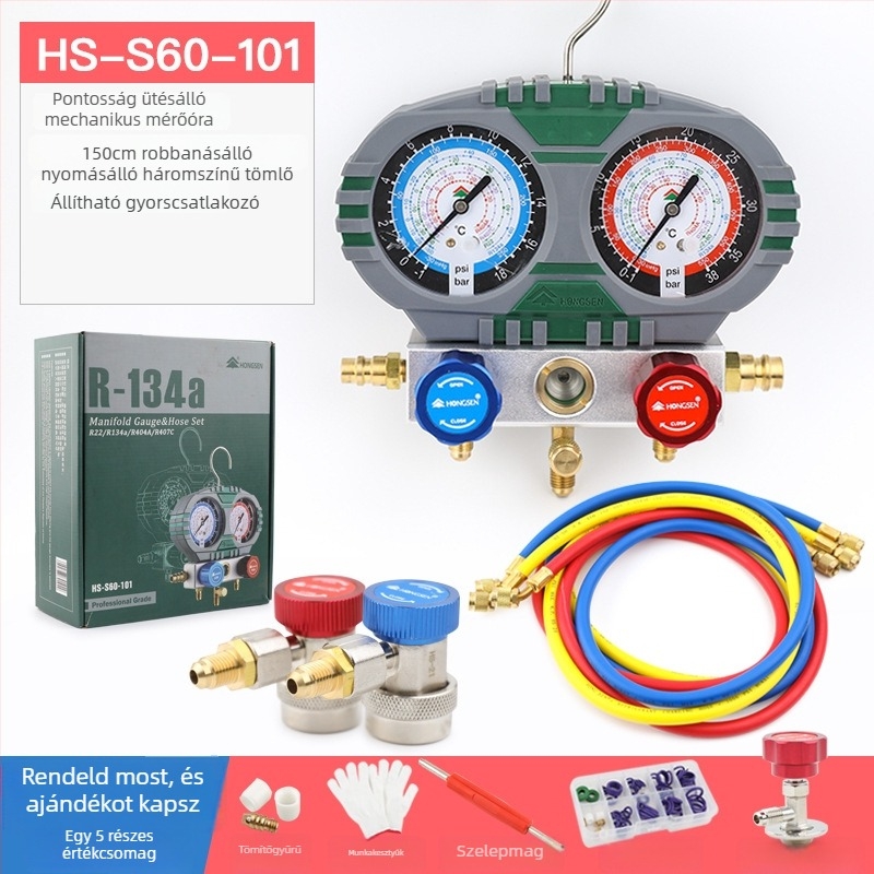HS-S60-101-A Diaphragma nyomásmérő autóklímához és R134A hűtőközeghez