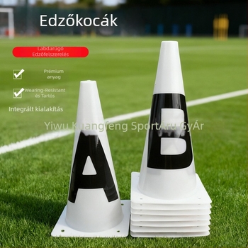 Logóval ellátott edzéssegéd futballhoz — PE anyag, testreszabható logó, edzőkúpok