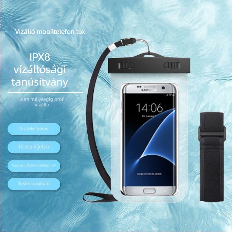 Karpántos telefon vízálló táska PVC, érintőképernyő-kompatibilis, testreszabható logó, kültéri tevékenységekhez