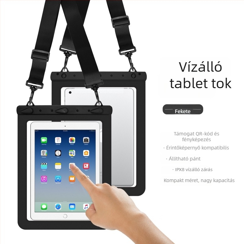 Tabletta PC vízálló válltáska kültéri használatra — PVC+ABS, vízálló szövet, PVC vastagsága 30C, testreszabás és logónyomtatás
