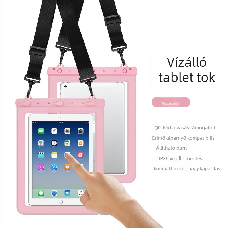 Tabletta PC vízálló válltáska kültéri használatra — PVC+ABS, vízálló szövet, PVC vastagsága 30C, testreszabás és logónyomtatás
