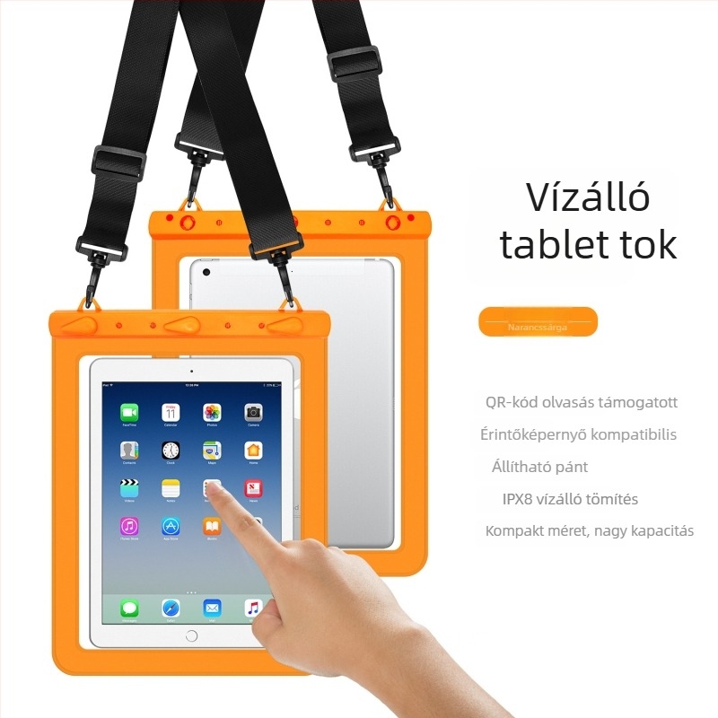 Tabletta PC vízálló válltáska kültéri használatra — PVC+ABS, vízálló szövet, PVC vastagsága 30C, testreszabás és logónyomtatás