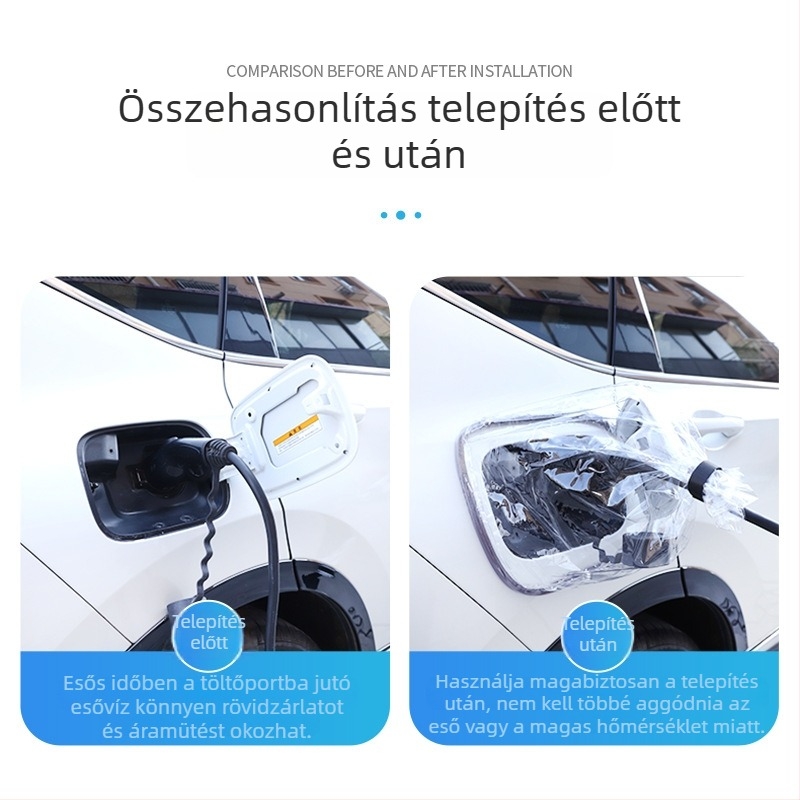 Esővédő burkolat EV töltőcsatlakozóhoz