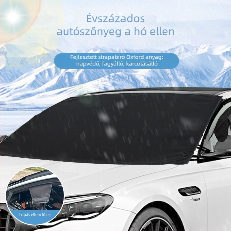 Autó szélvédő hóvédő borító — 600D Oxford anyag, univerzális illeszkedés, testreszabható