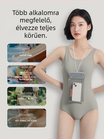 Telefonos vízálló táska érintőképernyőhöz, PVC-építés, vízálló anyag; logóval testreszabható; termékkód Td–m001–9